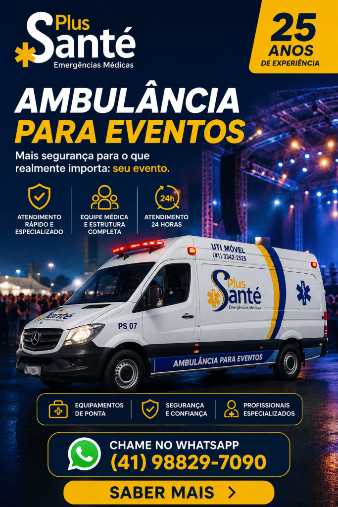ambulância para eventos em Curitiba e região. mais segurança para o que realmente importa.